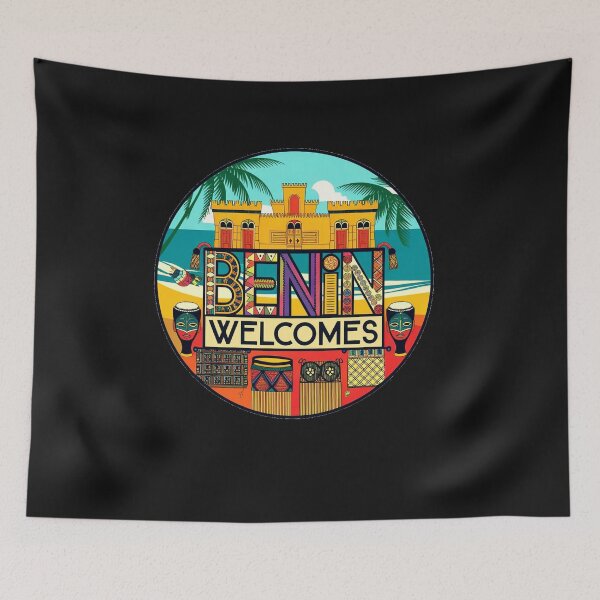 Item preview, Benin Welcomes Flag Map Porto-Novo, Cotonou, Voodoo, designed and sold by AnimalsDH305.