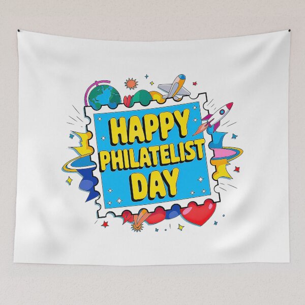 Item preview, Happy Philatelist Day – Celebrate the Joy of Stamps designed and sold by Amanda's Factory.