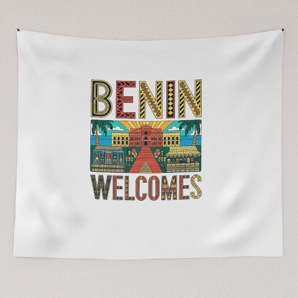Item preview, Benin Welcomes Flag Map Porto-Novo, Cotonou, Voodoo, designed and sold by AnimalsDH305.