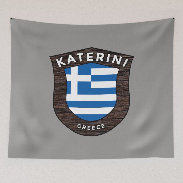 Item preview, Katerini Greece Emblem Flag designed and sold by World Designs.
