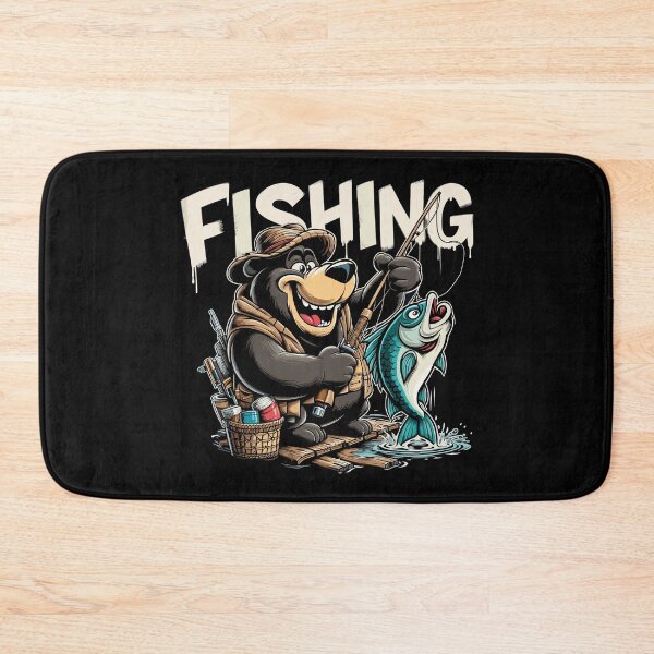 Item preview, Fishing Fishing Bear Angler Big Fish Gift designed and sold by Pineapple-Tree.