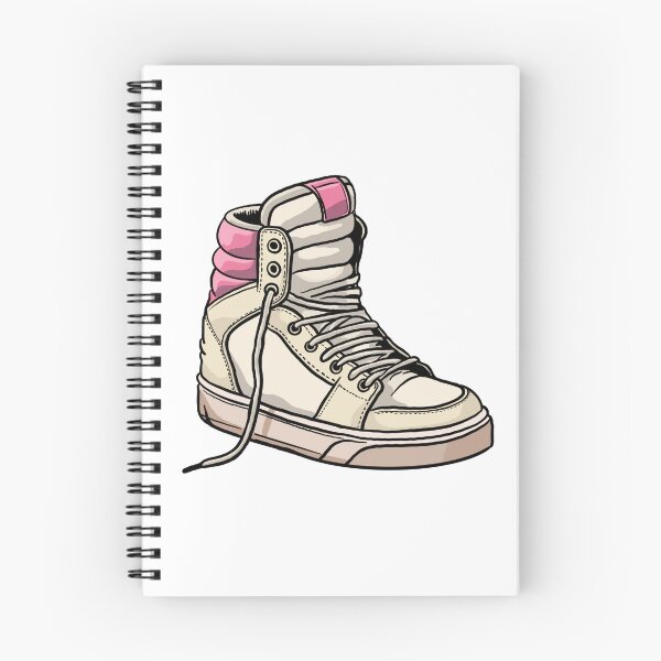Artikelvorschau, Abgenutzter rosa High-Top-Sneaker - Sneaker-Illustration entworfen und verkauft von Sneakerlike.