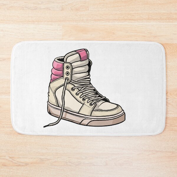 Artikelvorschau, Abgenutzter rosa High-Top-Sneaker - Sneaker-Illustration entworfen und verkauft von Sneakerlike.