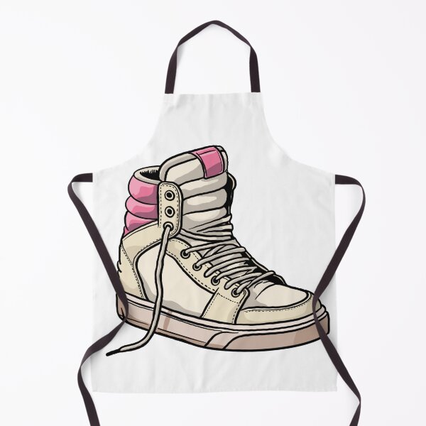 Item preview, Worn pink high top sneaker - sneaker illustration designed and sold by Sneakerlike.