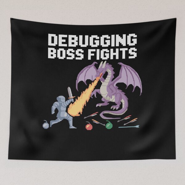 Item preview, Debugging Boss Fights Knight Vs Dragon designed and sold by InsanseCreation.