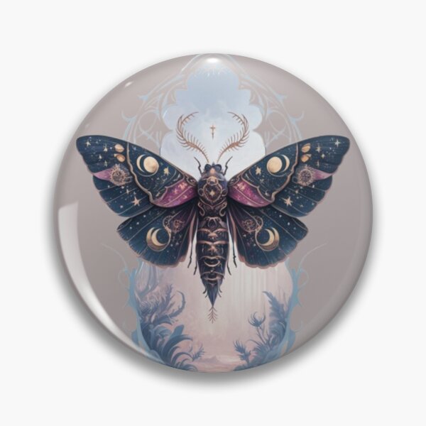 Item preview, A beautifully designed moth with a whimsical gothic, celestial boho, and geometric style designed and sold by 123ks.