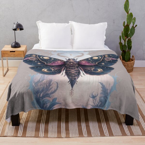 Item preview, A beautifully designed moth with a whimsical gothic, celestial boho, and geometric style designed and sold by 123ks.