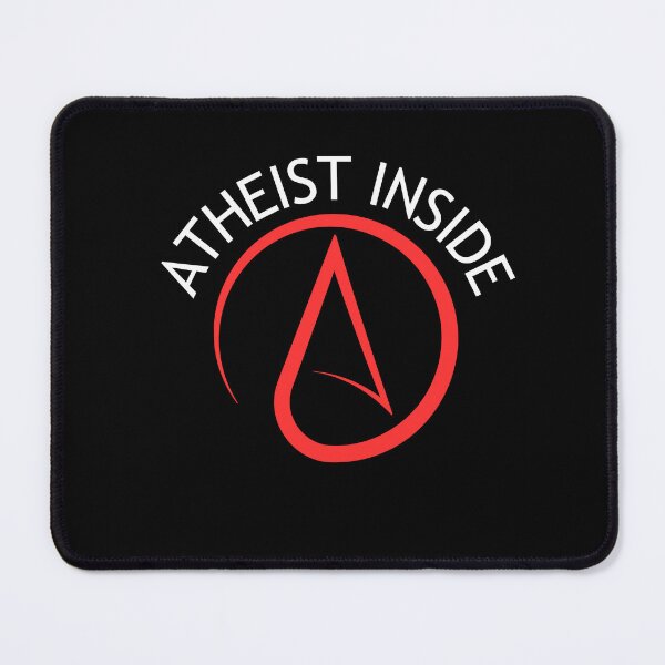 Item preview, Atheist Inside. Atheism red logo, white text. designed and sold by Atheist-Heaven.
