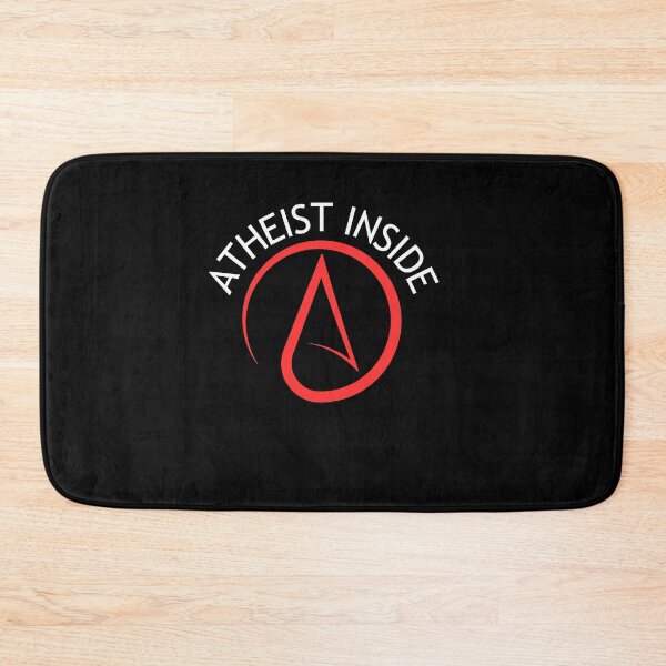 Item preview, Atheist Inside. Atheism red logo, white text. designed and sold by Atheist-Heaven.