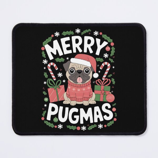 Item preview, Merry Pugmas Christmas Pug designed and sold by DomTeesHaven.