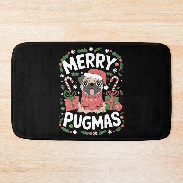 Item preview, Merry Pugmas Christmas Pug designed and sold by DomTeesHaven.