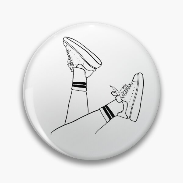 Item preview, Sketch of legs with socks and sneakers designed and sold by Sneakerlike.