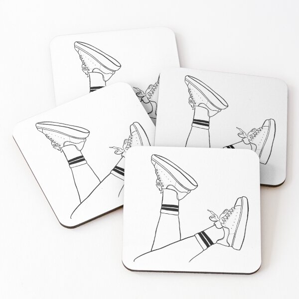 Item preview, Sketch of legs with socks and sneakers designed and sold by Sneakerlike.