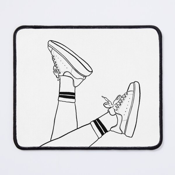 Item preview, Sketch of legs with socks and sneakers designed and sold by Sneakerlike.