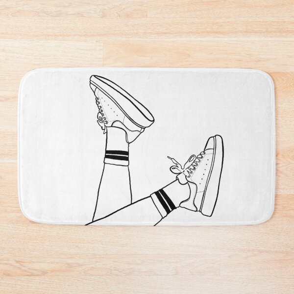 Item preview, Sketch of legs with socks and sneakers designed and sold by Sneakerlike.