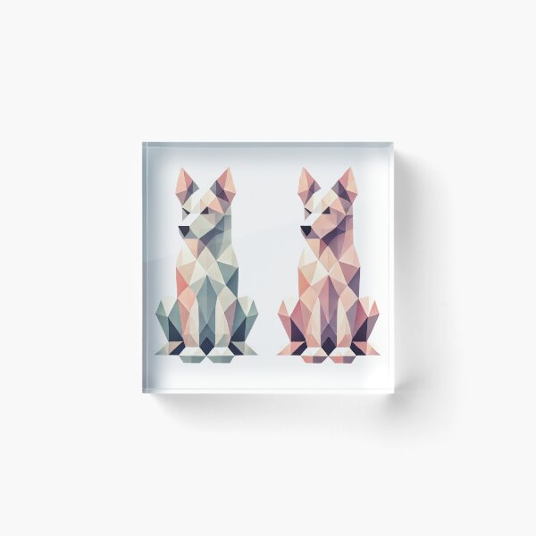 Item preview, Geometric Canine Duo designed and sold by becauseturkey.