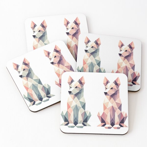 Item preview, Geometric Canine Duo designed and sold by becauseturkey.
