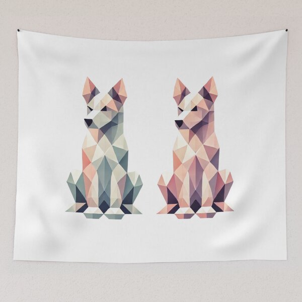 Item preview, Geometric Canine Duo designed and sold by becauseturkey.