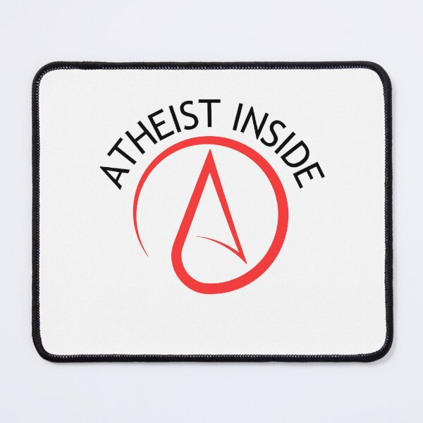 Item preview, Atheist Inside. Atheism red logo, Black text. designed and sold by Atheist-Heaven.