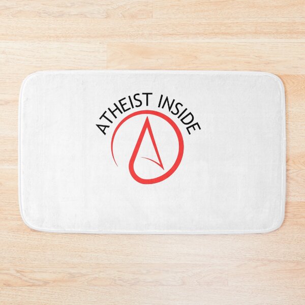 Item preview, Atheist Inside. Atheism red logo, Black text. designed and sold by Atheist-Heaven.