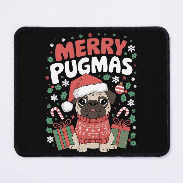 Item preview, Merry Pugmas Christmas Pug designed and sold by DomTeesHaven.