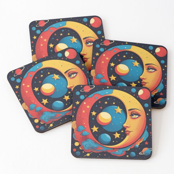 Item preview, Geometric Stars and Pop Art Moon designed and sold by ImmersiveArt Era.