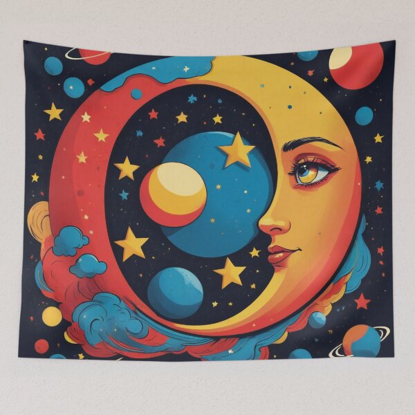 Item preview, Geometric Stars and Pop Art Moon designed and sold by ImmersiveArt Era.