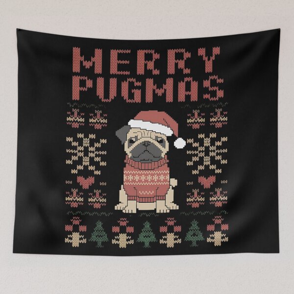 Item preview, Merry Pugmas Christmas Pug designed and sold by DomTeesHaven.