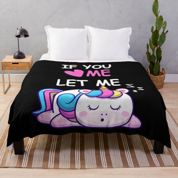 Item preview, funny If You Love Me Let Me Sleep Unicorn Cute Kawaii Sleeping Unicorn birthday for Girls designed and sold by NADIASHOP86.