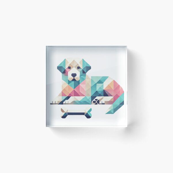 Item preview, Geometric Dog with a Bone designed and sold by becauseturkey.