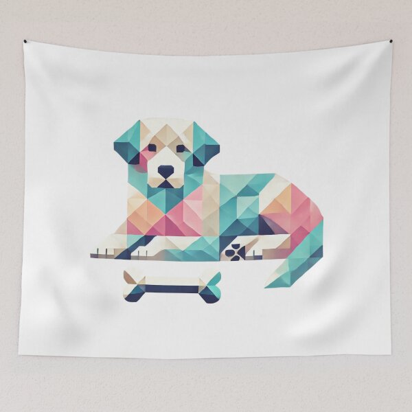 Item preview, Geometric Dog with a Bone designed and sold by becauseturkey.