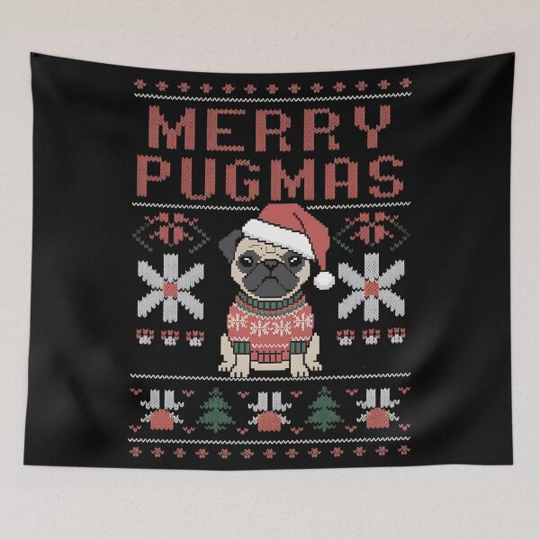 Item preview, Merry Pugmas Christmas Pug designed and sold by DomTeesHaven.