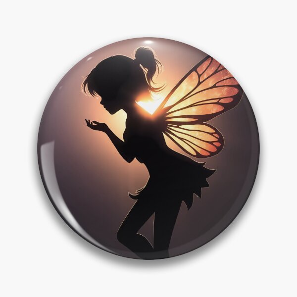 Item preview, Silhouetted Mystical Pixie with Backlit Glow designed and sold by Vitalka-uk.