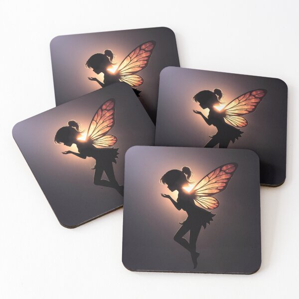Item preview, Silhouetted Mystical Pixie with Backlit Glow designed and sold by Vitalka-uk.