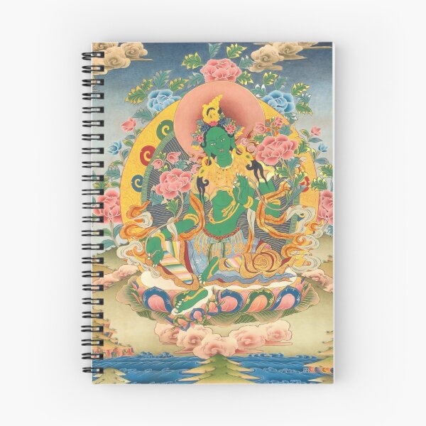 Item preview, Green Tara On Lotus Throne - Buddhist Thangka designed and sold by Onodera.