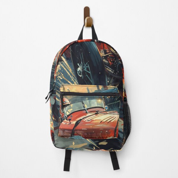 Item preview, Vintage Racing Scene - Classic Car Art - Retro Automotive Wall Art designed and sold by Very Peculiar.