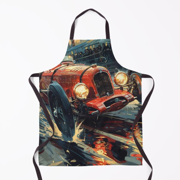 Item preview, Vintage Racing Scene - Classic Car Art - Retro Automotive Wall Art designed and sold by Very Peculiar.