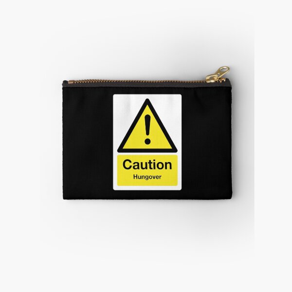 Artikelvorschau, Achtung: Warnschild „Verkatert“ (auf Schwarz) entworfen und verkauft von STUDIO-72.