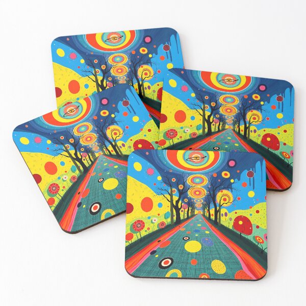 Item preview, Whimsical Optical Illusion in Vibrant Folk Art Style designed and sold by Vitalka-uk.