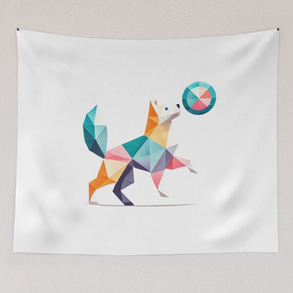 Item preview, Playful Geometric Dog designed and sold by becauseturkey.