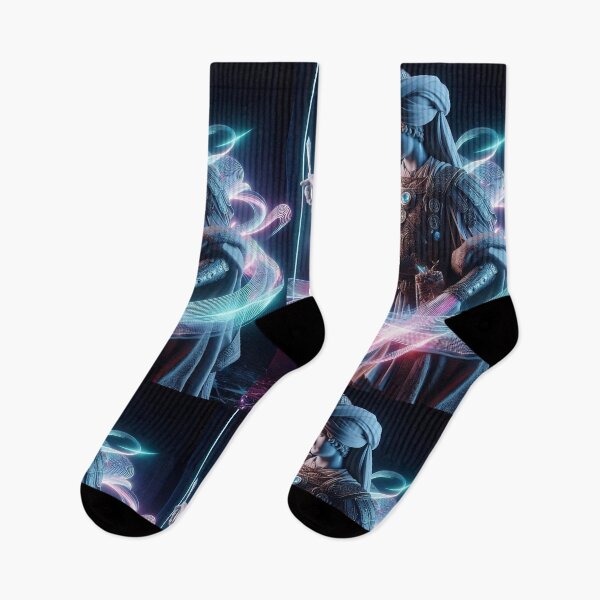 Item preview, Majestic Synthwave Warrior - Neon Realm Artwork designed and sold by PoseArtistry.