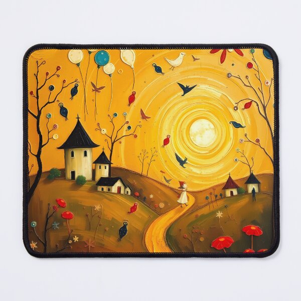 Item preview, Golden Mirage in Whimsical Folk Art Style designed and sold by Vitalka-uk.