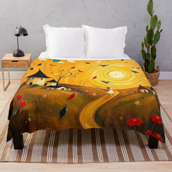 Item preview, Golden Mirage in Whimsical Folk Art Style designed and sold by Vitalka-uk.