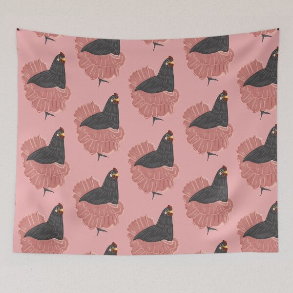 Item preview, Ballerina hen, happy hen, chicken, henhouse, poultry, black chicken  designed and sold by Dormitria.