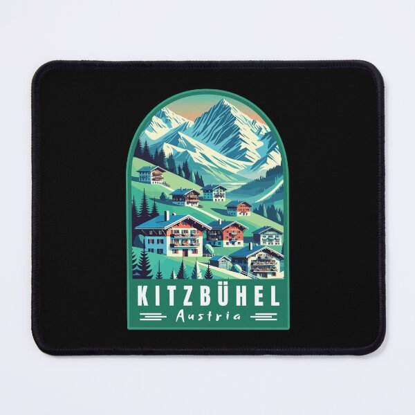 Item preview, Kitzbühel in Tirol (Kitzbühel Alps) Austria Retro Art Travel Emblem designed and sold by MaateoDesign.