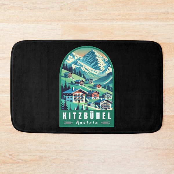 Item preview, Kitzbühel in Tirol (Kitzbühel Alps) Austria Retro Art Travel Emblem designed and sold by MaateoDesign.