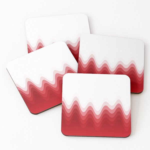 Item preview, Abstract Red and White Wave Patterns designed and sold by MarkymarkF.