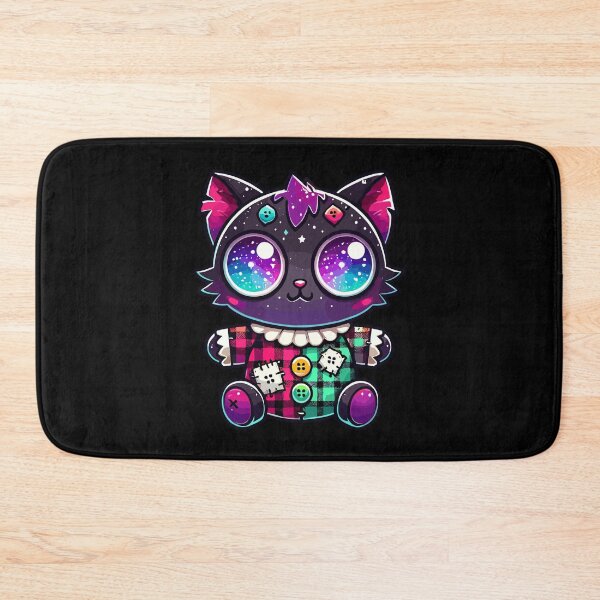 Item preview, Whimsical Galaxy Voodoo Black Kitty Doll - Cosmic Cuteness designed and sold by Kawaii-n-Spice.
