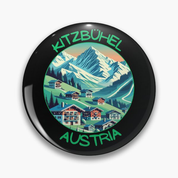 Item preview, Kitzbühel in Tirol (Kitzbühel Alps) Austria Retro Art Travel Emblem designed and sold by MaateoDesign.