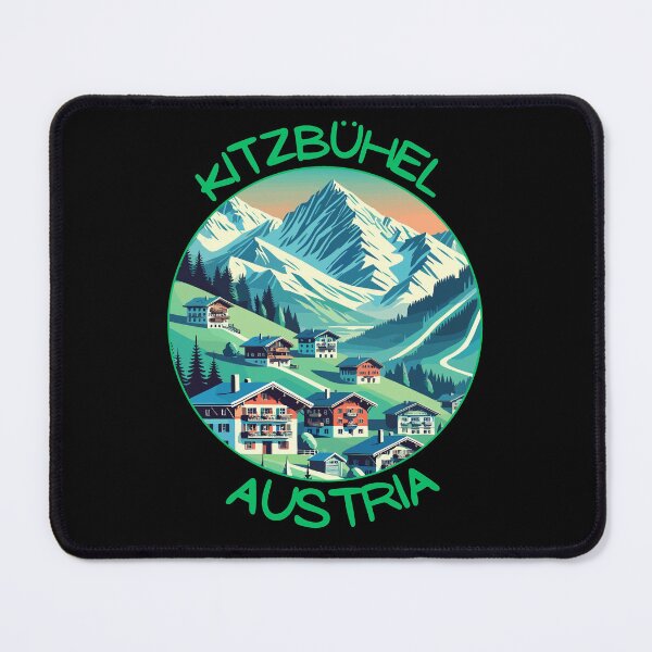 Item preview, Kitzbühel in Tirol (Kitzbühel Alps) Austria Retro Art Travel Emblem designed and sold by MaateoDesign.